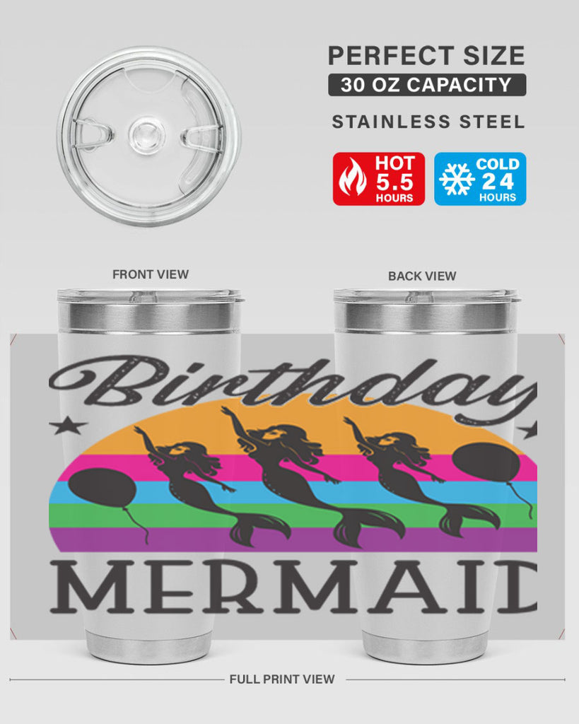 Birthday mermaid 78#- mermaid- Tumbler