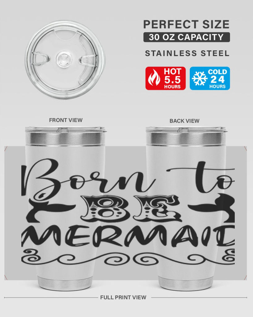 Born to be mermaid 84#- mermaid- Tumbler