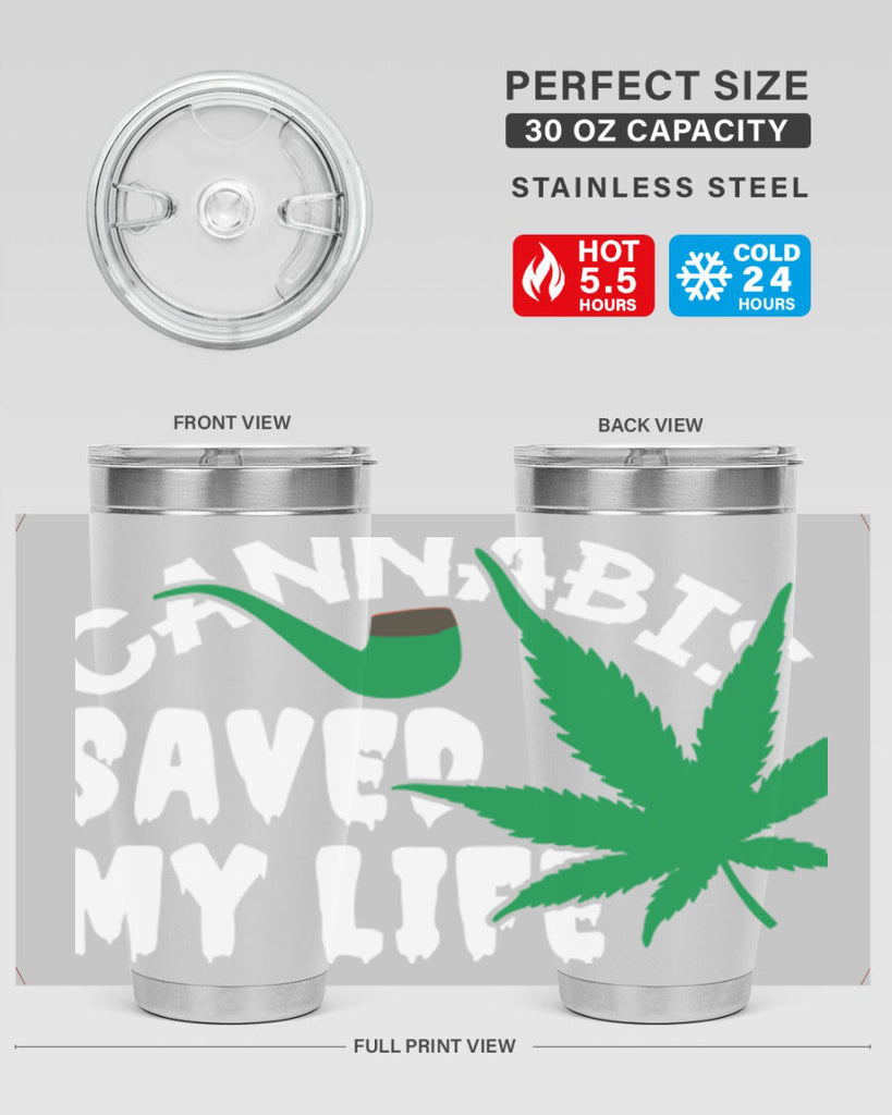 Cannabis saved my life 53#- marijuana- Tumbler