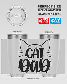 Cat Dad Style 81#- cat- Tumbler