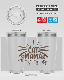Cat Mama Style 5#- cat- Tumbler
