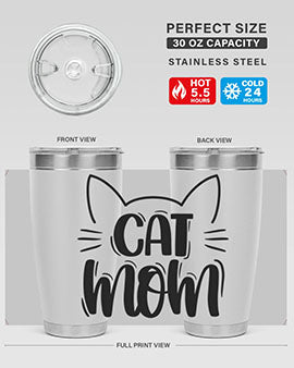 Cat Mom Style 85#- cat- Tumbler