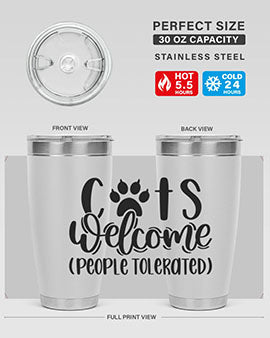 Cats Welcome Style 91#- cat- Tumbler