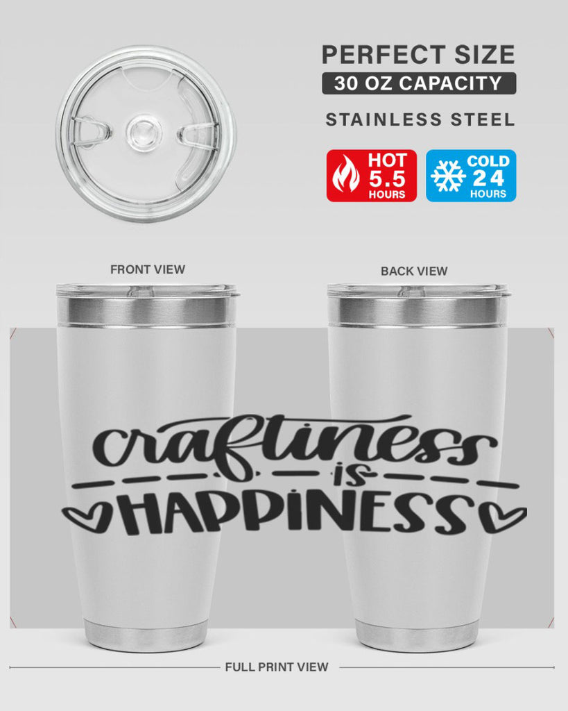 Craftiness Is Happiness 35#- crafting- Tumbler
