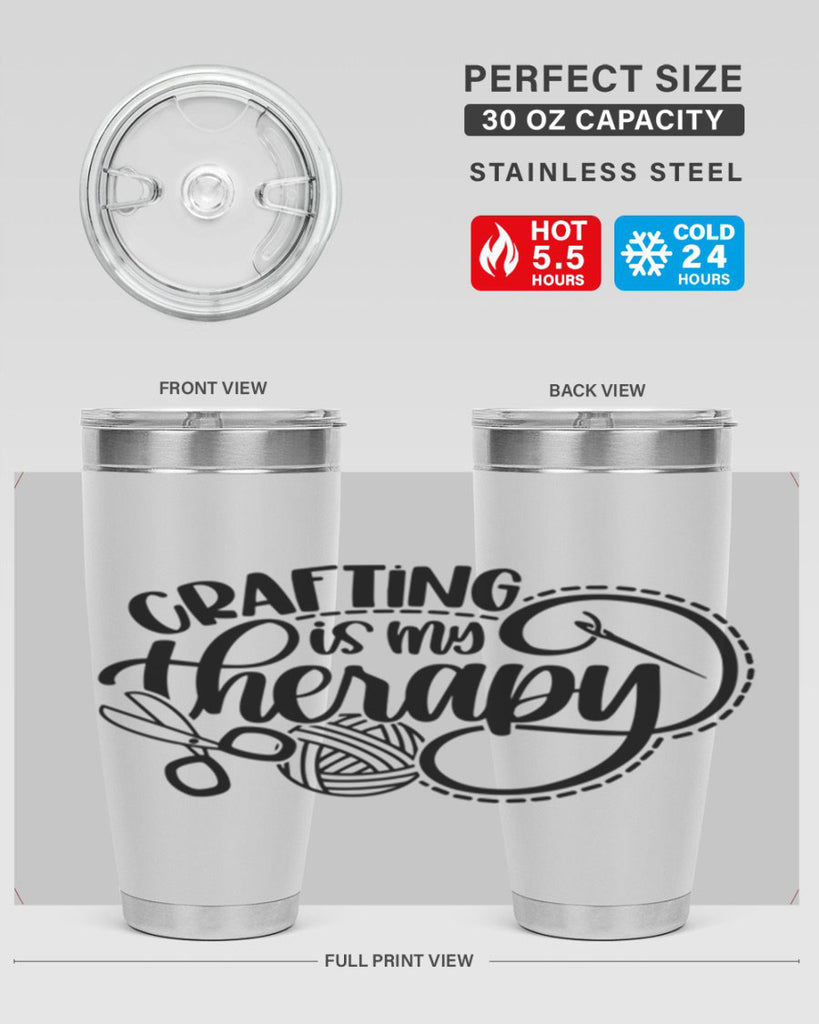 Crafting Is My Therapy 34#- crafting- Tumbler