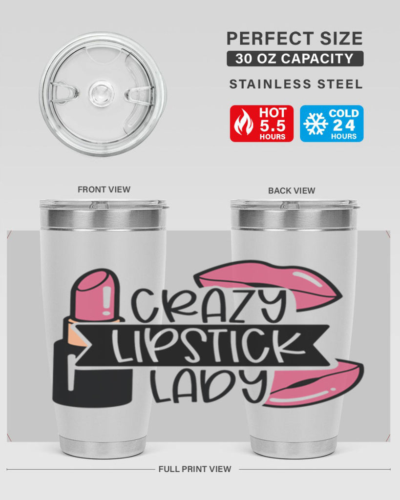 Crazy Lipstick Lady Style 108#- make up- Tumbler