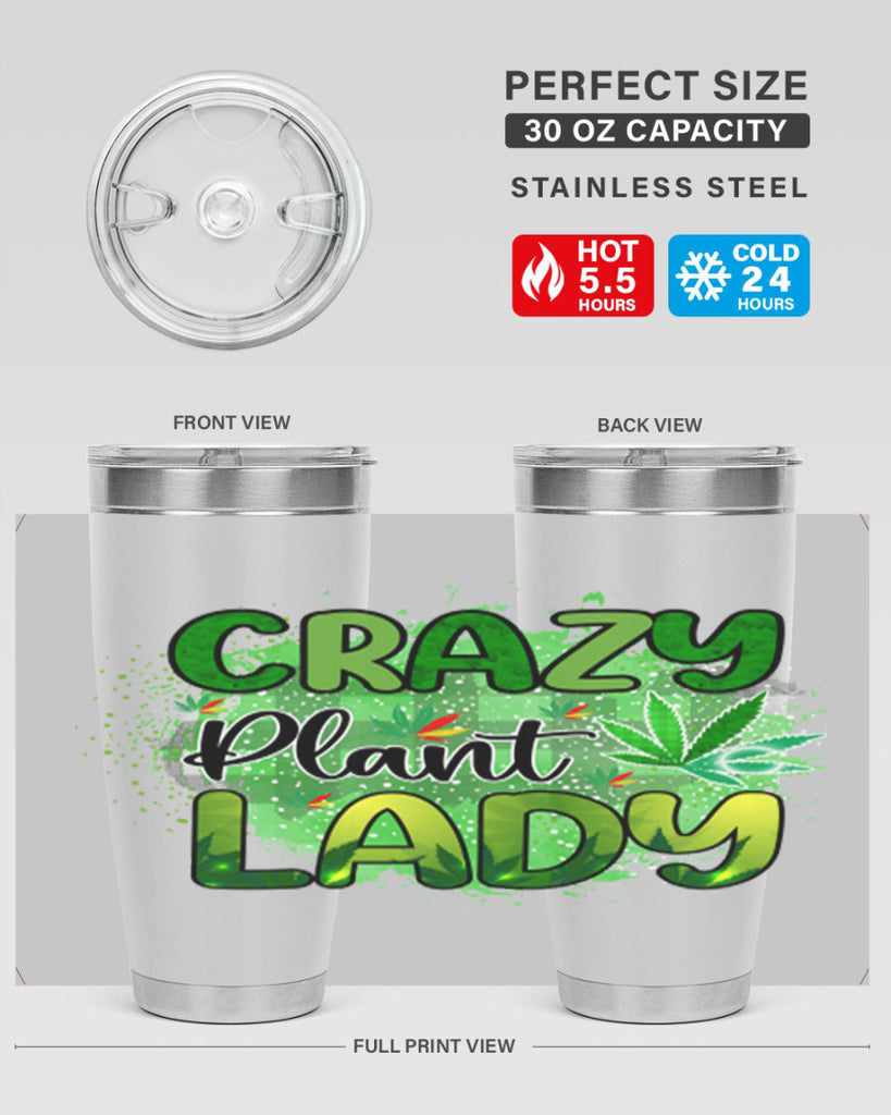 Crazy Plant Lady 64#- marijuana- Tumbler