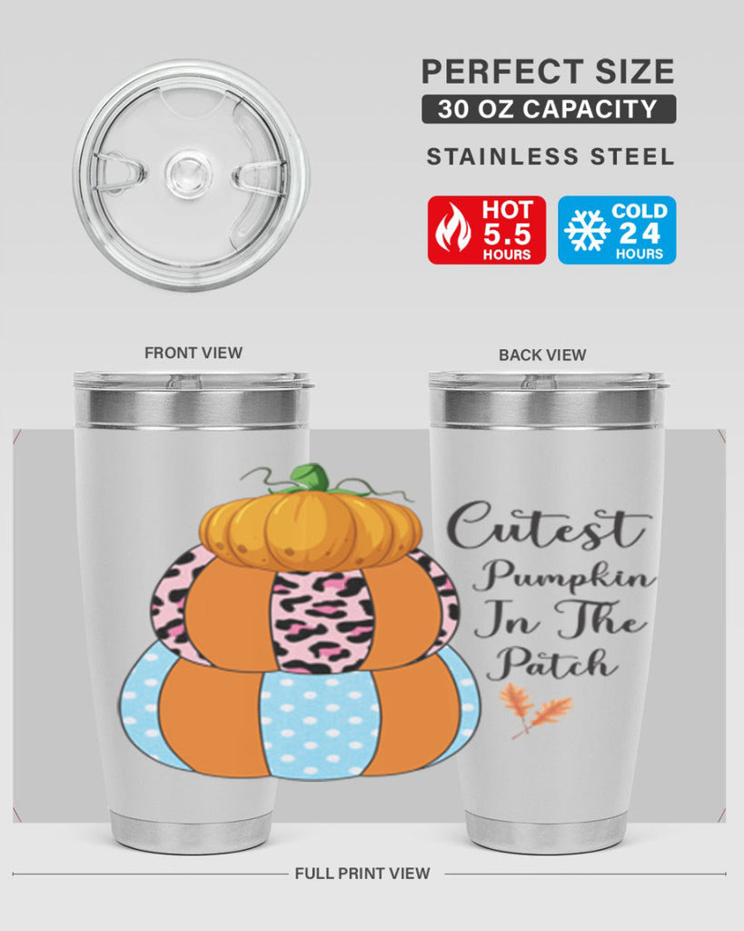 Cutest Pumpkin in the Patch 64#- fall- Tumbler