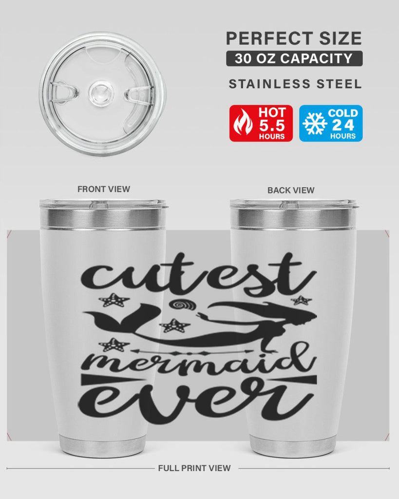Cutest mermaid ever design 103#- mermaid- Tumbler