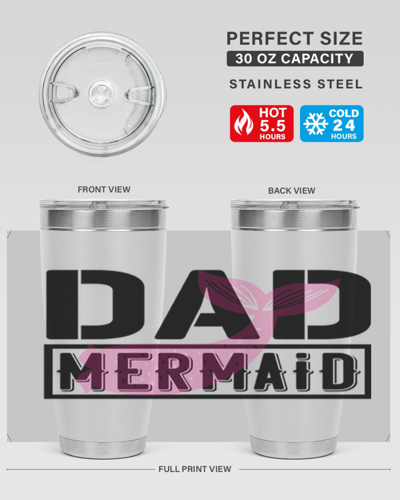 Dad mermaid 111#- mermaid- Tumbler