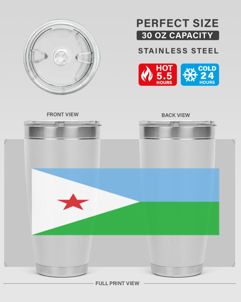 Djibouti 150#- world flags- Tumbler