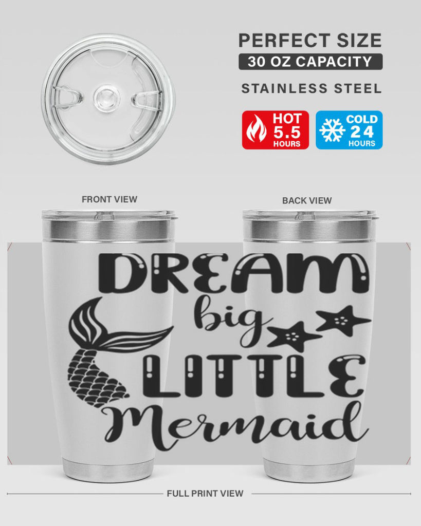 Dream big little Mermaid 131#- mermaid- Tumbler