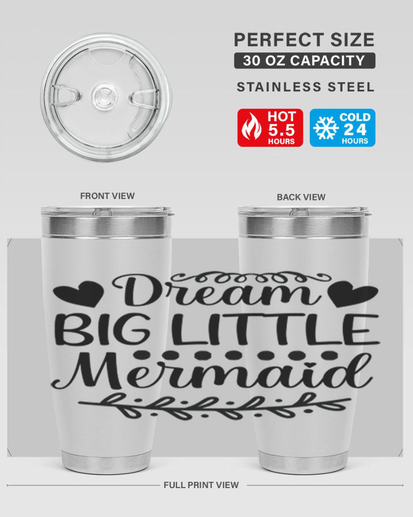 Dream big little mermaid 124#- mermaid- Tumbler