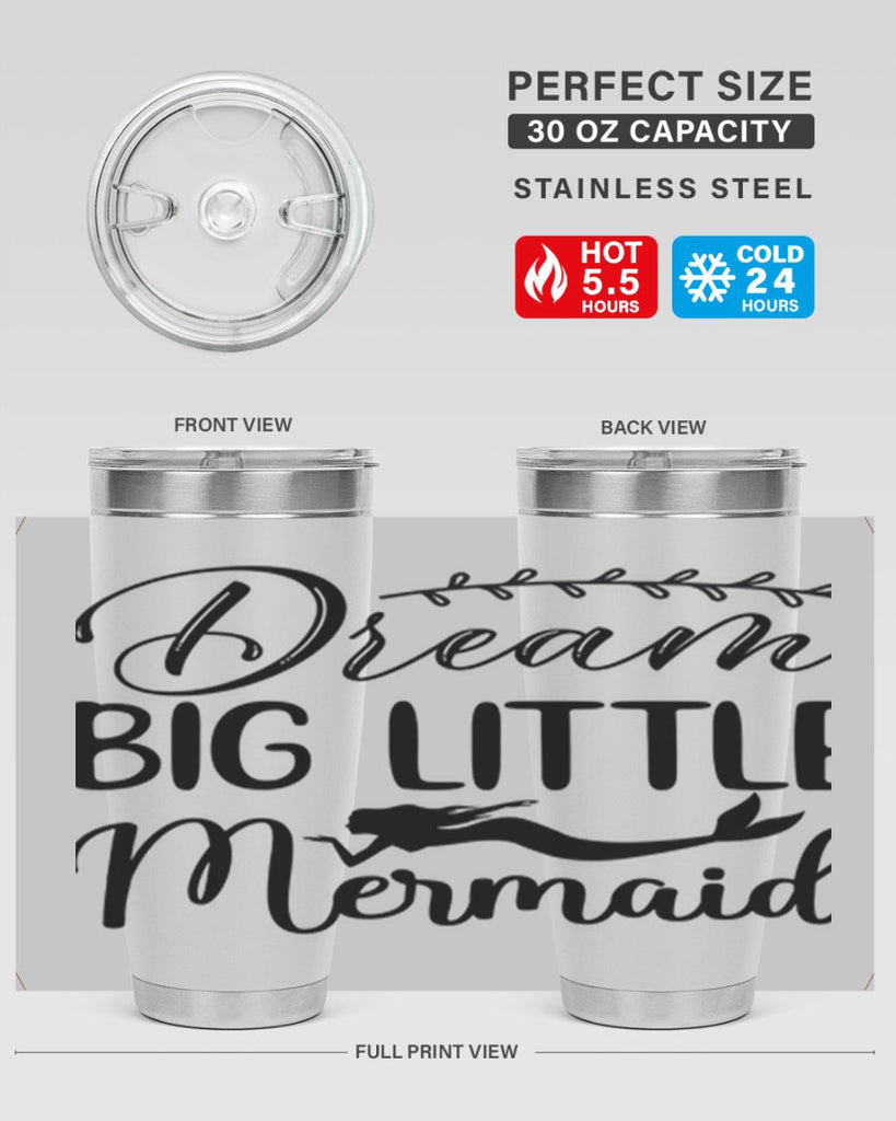 Dream big little mermaid 125#- mermaid- Tumbler