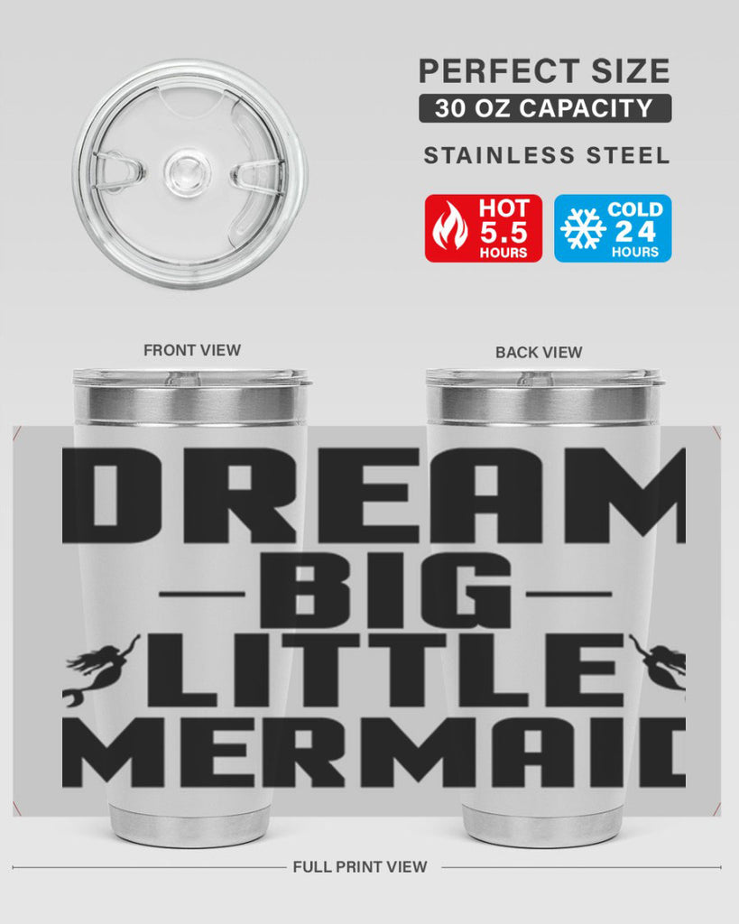 Dream big little mermaid 132#- mermaid- Tumbler