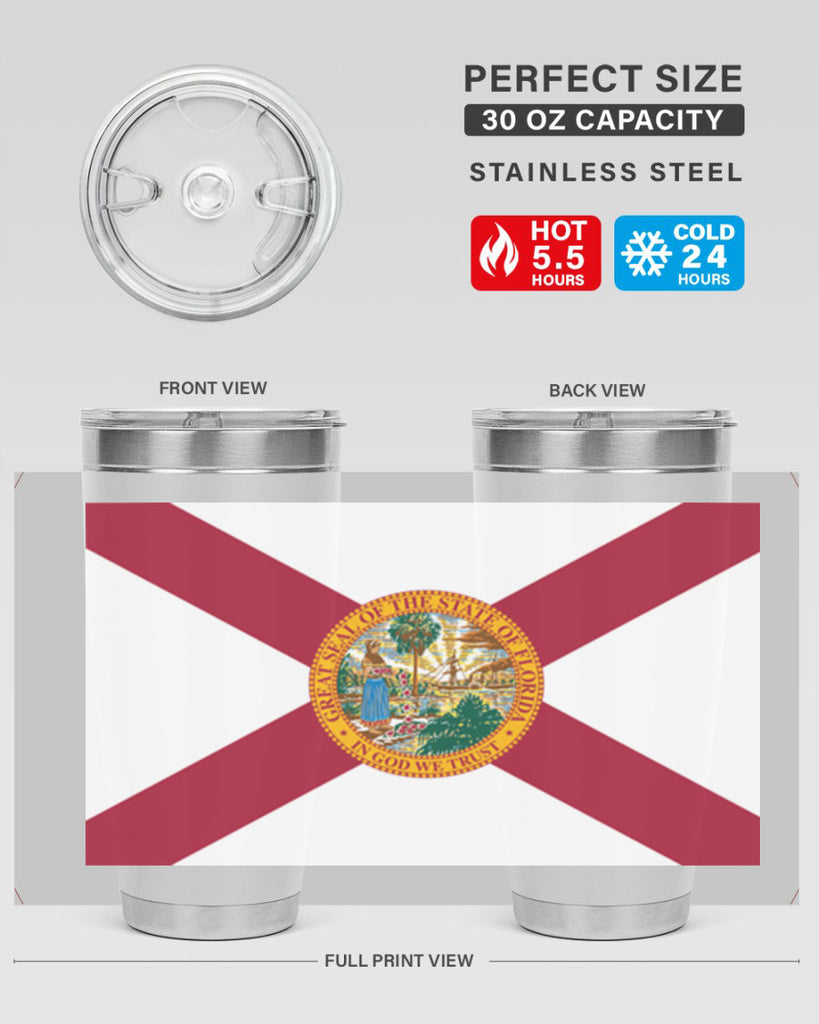 Florida 43#- Us Flags- Tumbler