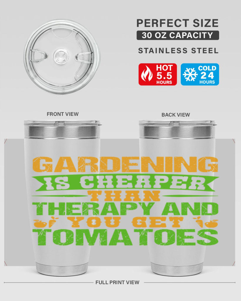 Gardening is cheaper than therapy 63#- farming and gardening- Tumbler