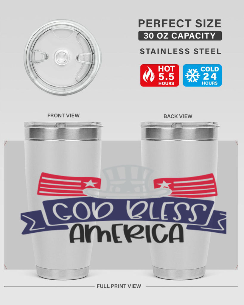 God Bless America Style 151#- Fourt Of July- Tumbler