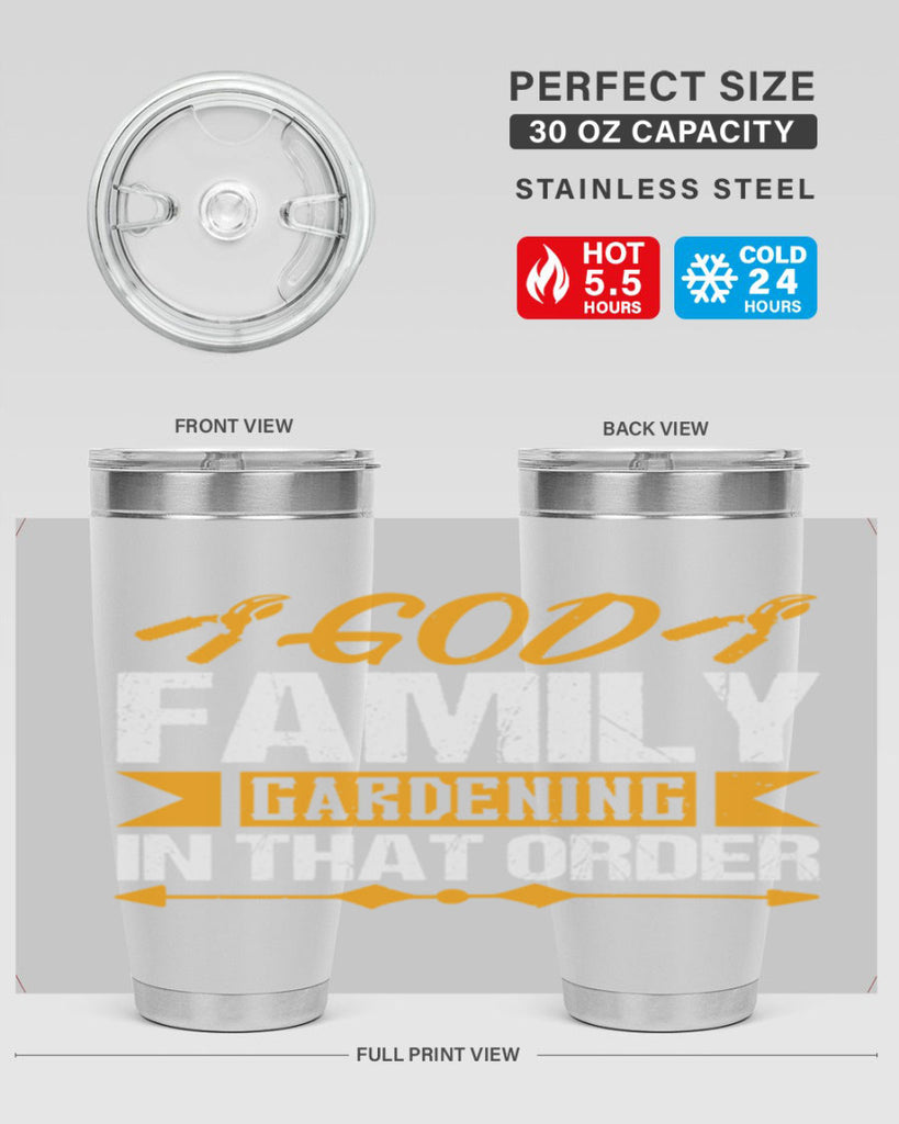 God Family Gardending in that order 60#- farming and gardening- Tumbler