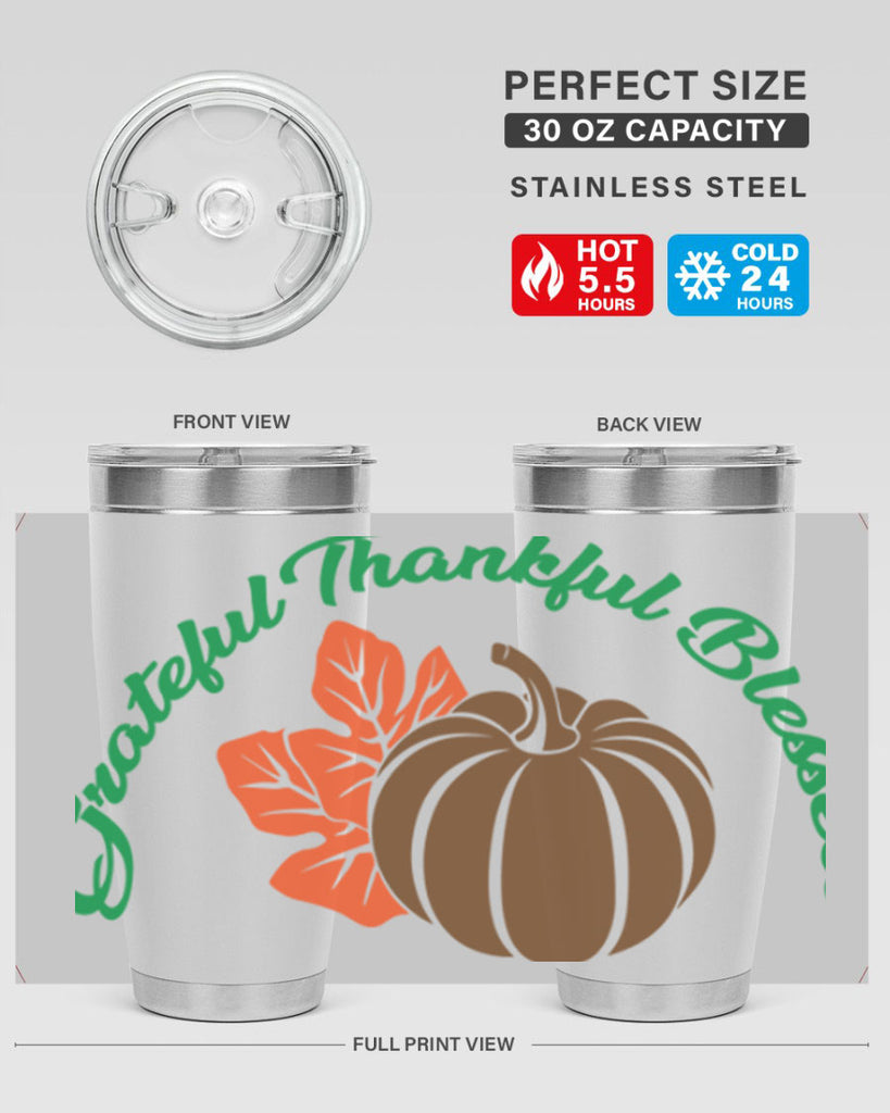 Grateful Thankful Blessed 214#- fall- Tumbler