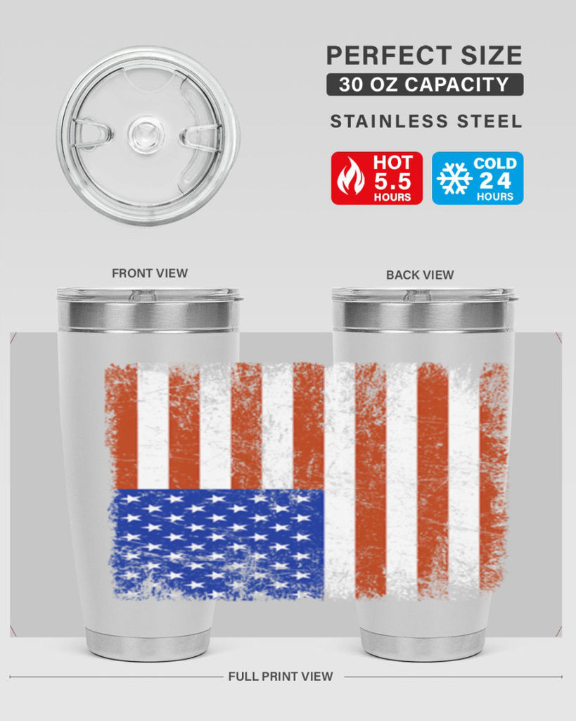 Grunge Flag 52#- Us Flags- Tumbler