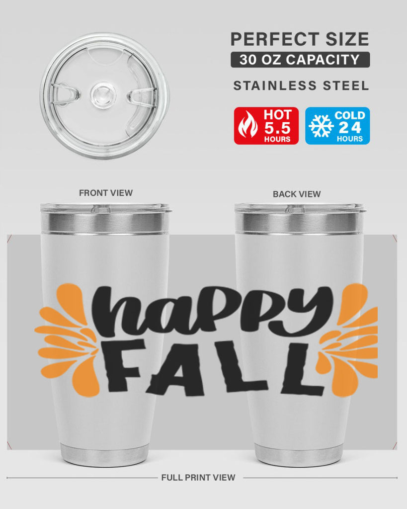 Happy Fall 491#- fall- Tumbler
