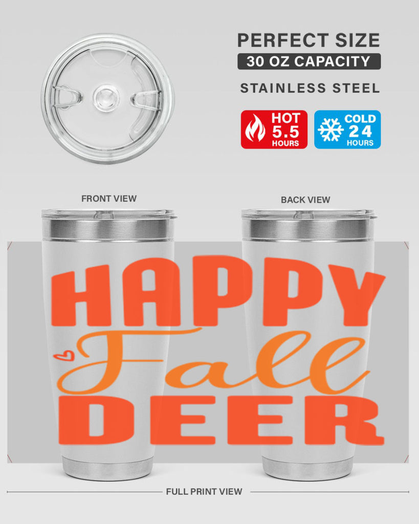 Happy Fall Deer Design 218#- fall- Tumbler