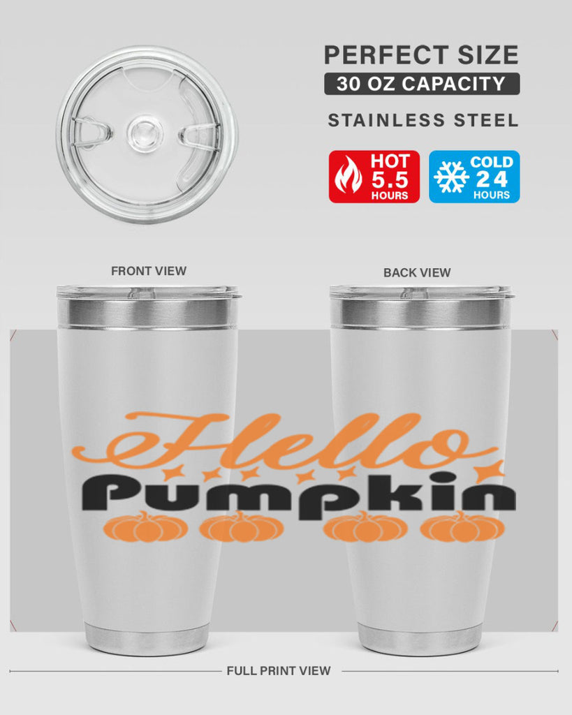 Hello Pumpkin 292#- fall- Tumbler