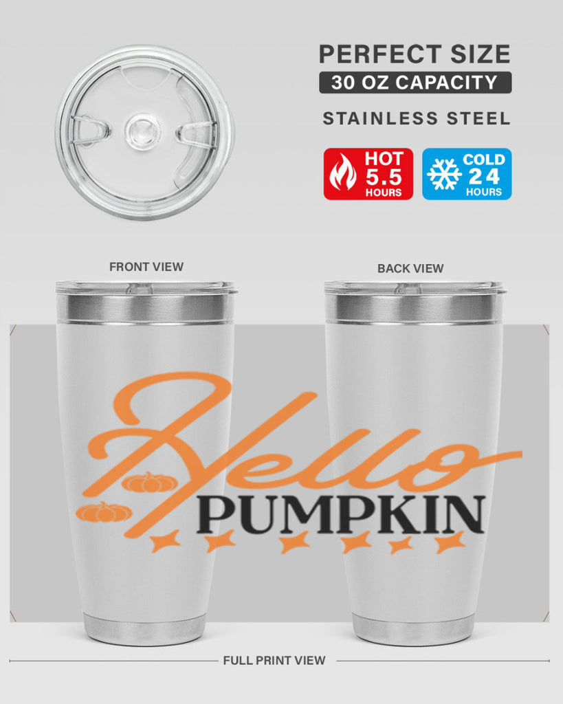 Hello Pumpkin 293#- fall- Tumbler