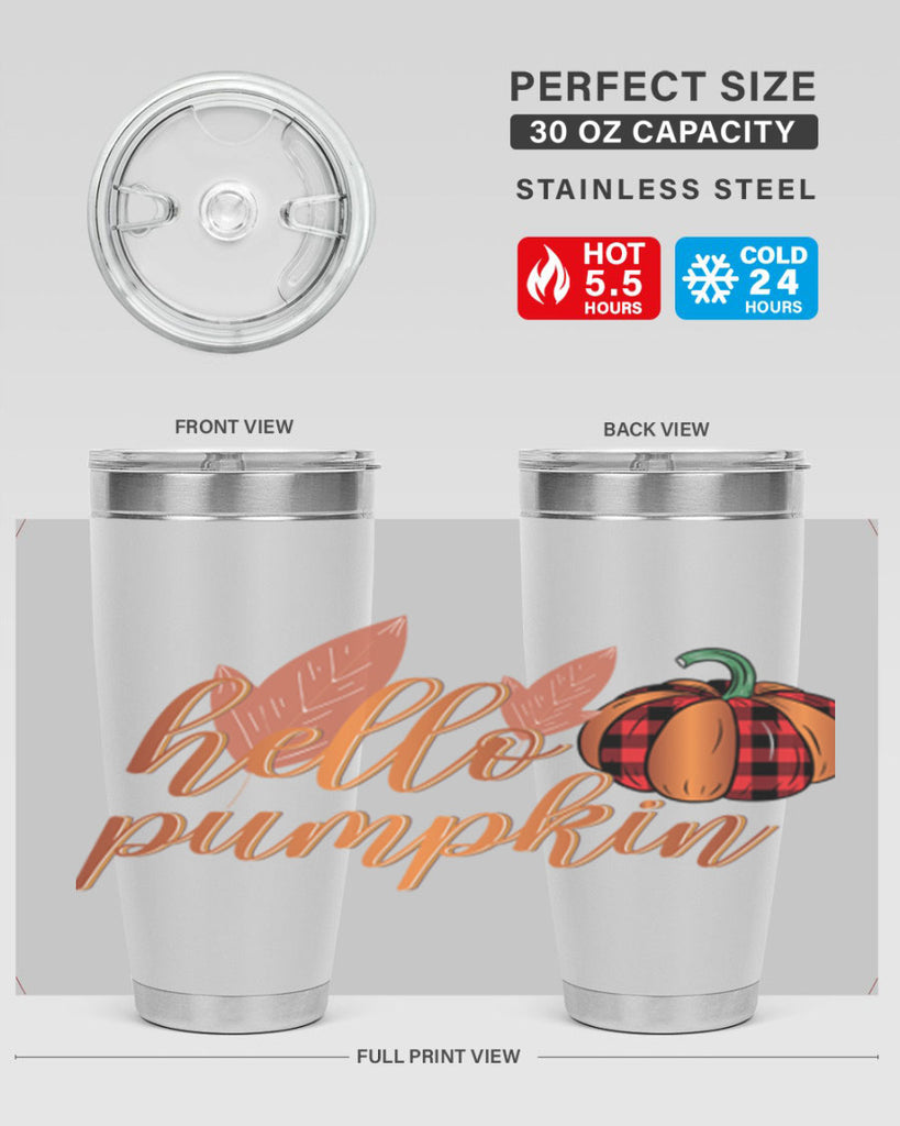 Hello Pumpkin 294#- fall- Tumbler