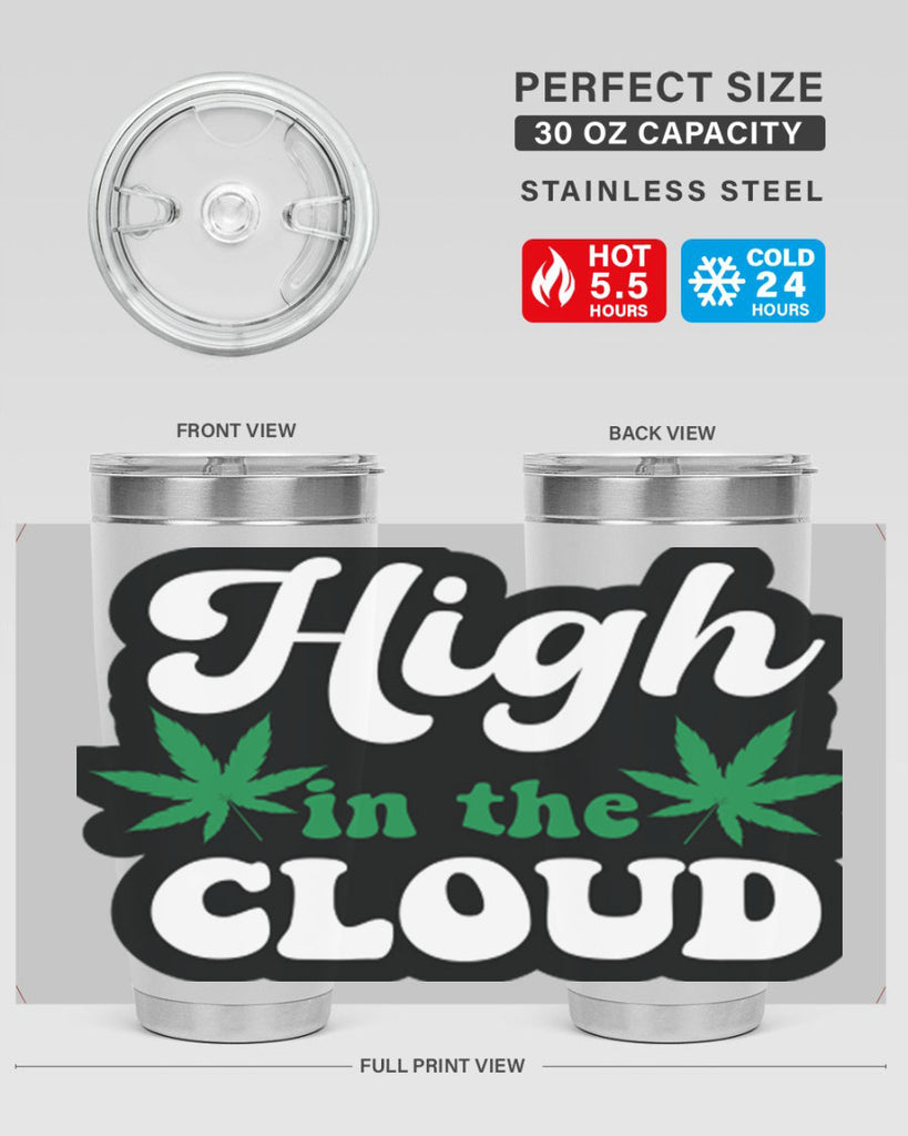 High in the cloud 113#- marijuana- Tumbler