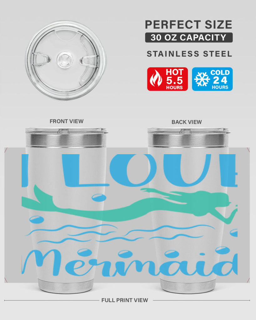 I Love Mermaid Design 231#- mermaid- Tumbler