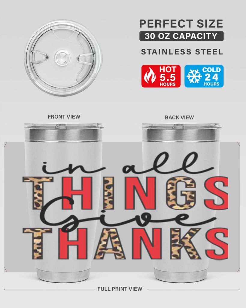 In all things give thanks 352#- fall- Tumbler