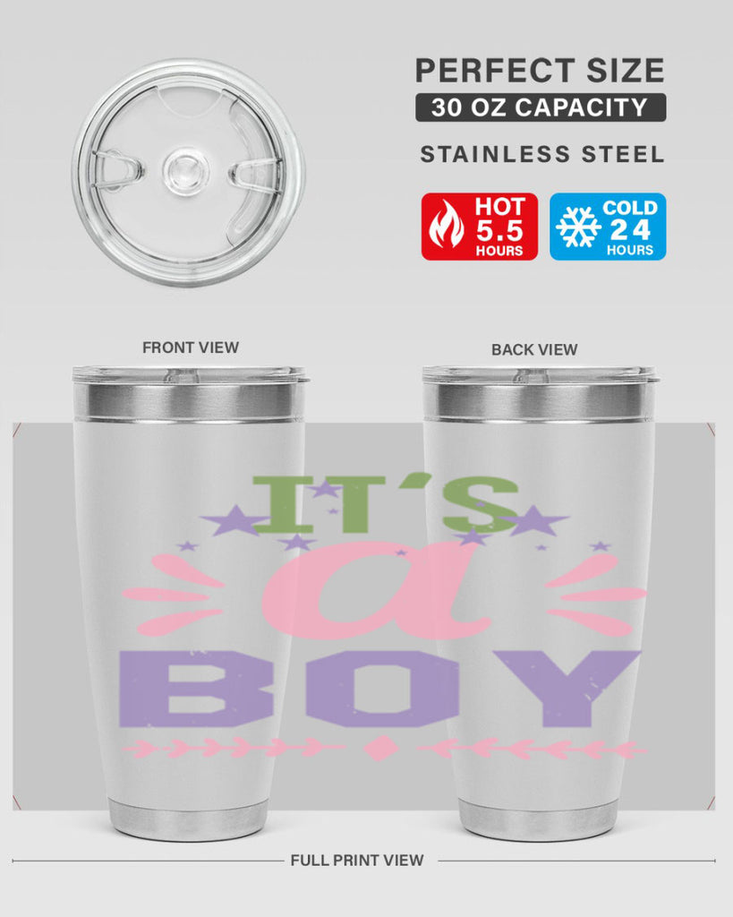 Its a boy Style 33#- baby shower- tumbler