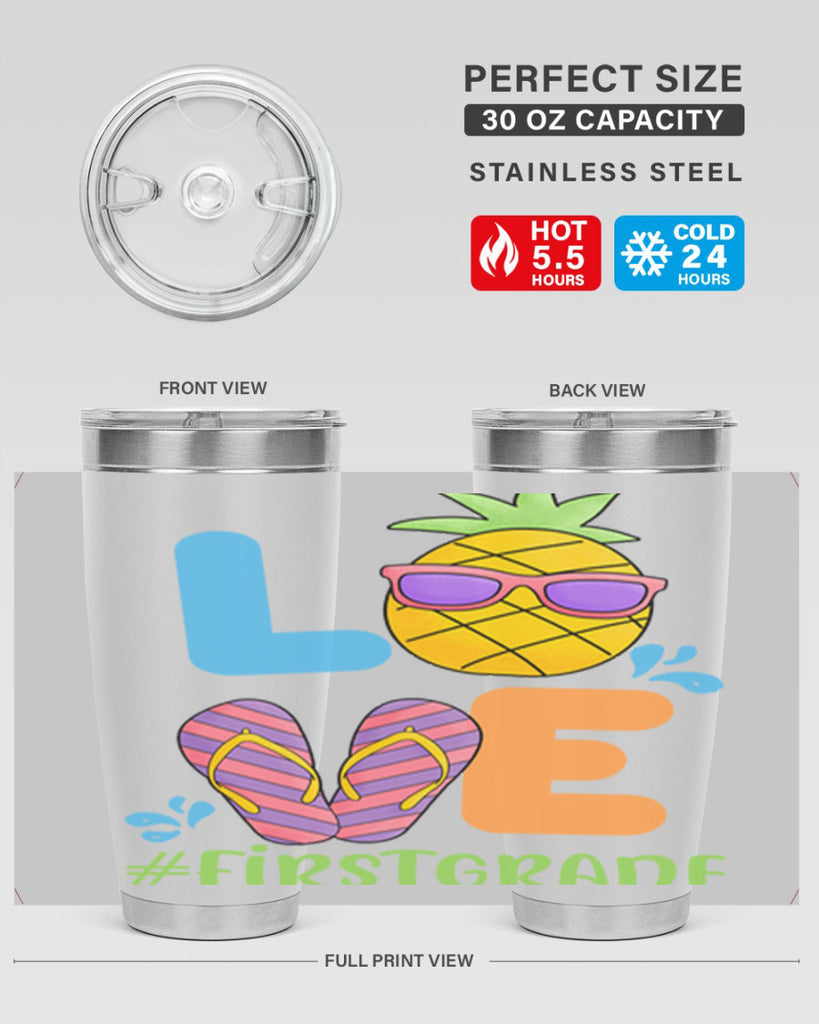 LOVE 1st Grade Summer Pineapple 8#- 1st grade- Tumbler