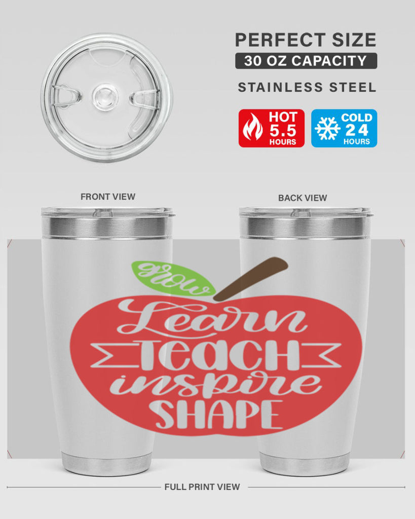 Learn Teach Inspire Shape Style 68#- teacher- tumbler