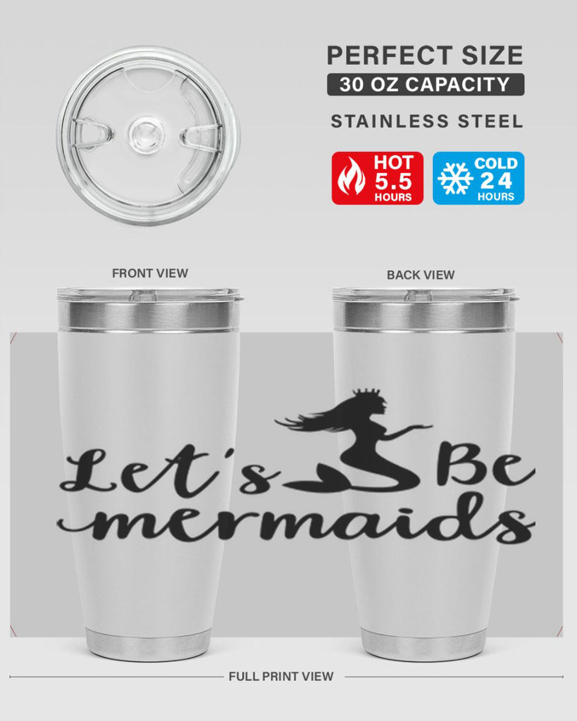 Lets be mermaids design 302#- mermaid- Tumbler