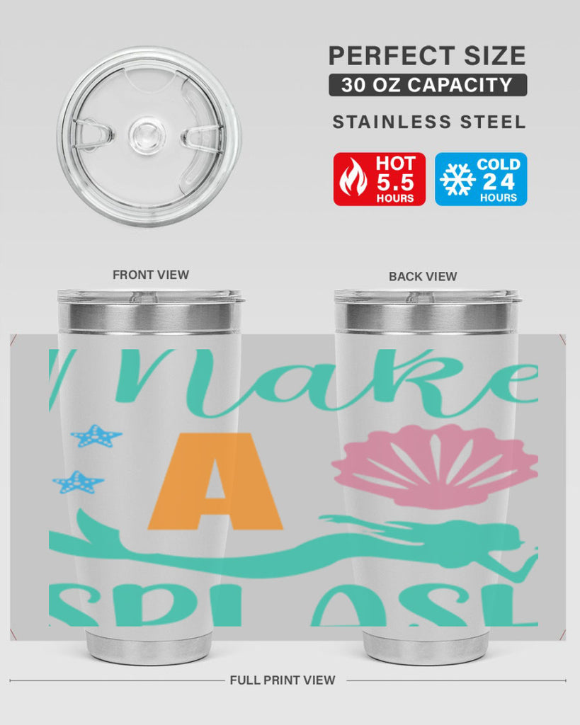 Make a Splash Design 314#- mermaid- Tumbler