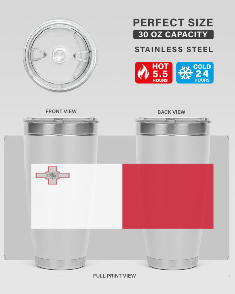 Malta 91#- world flags- Tumbler