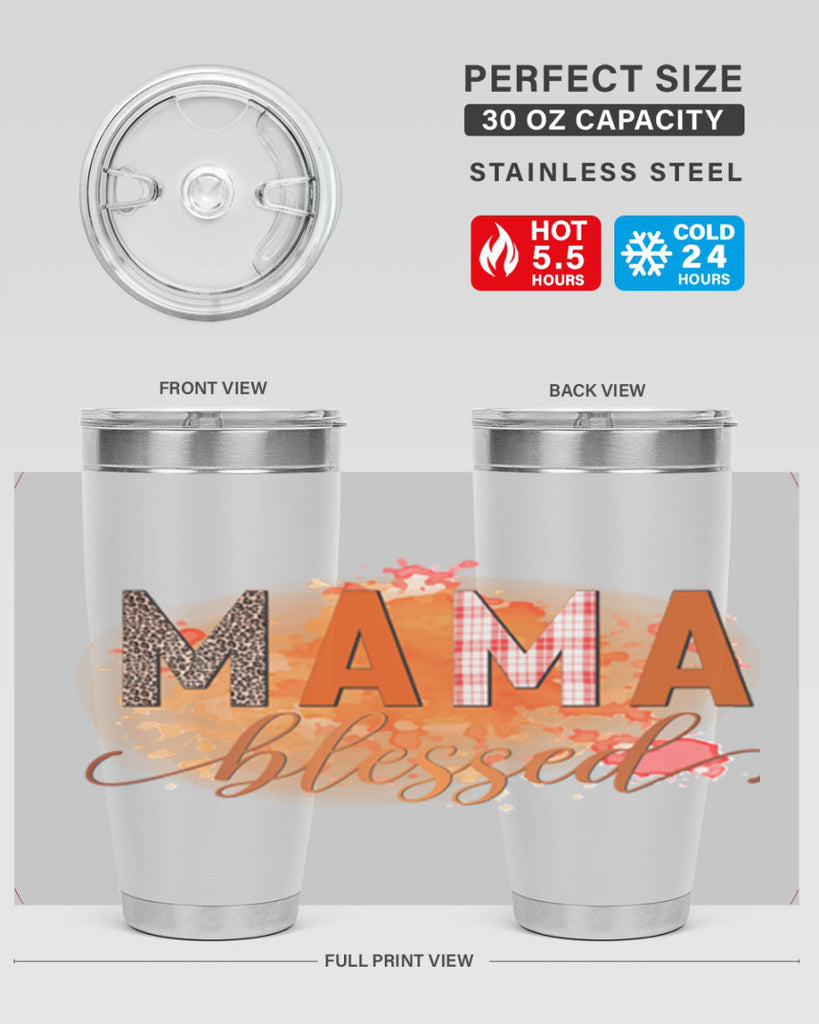 Mama Blessed 418#- fall- Tumbler