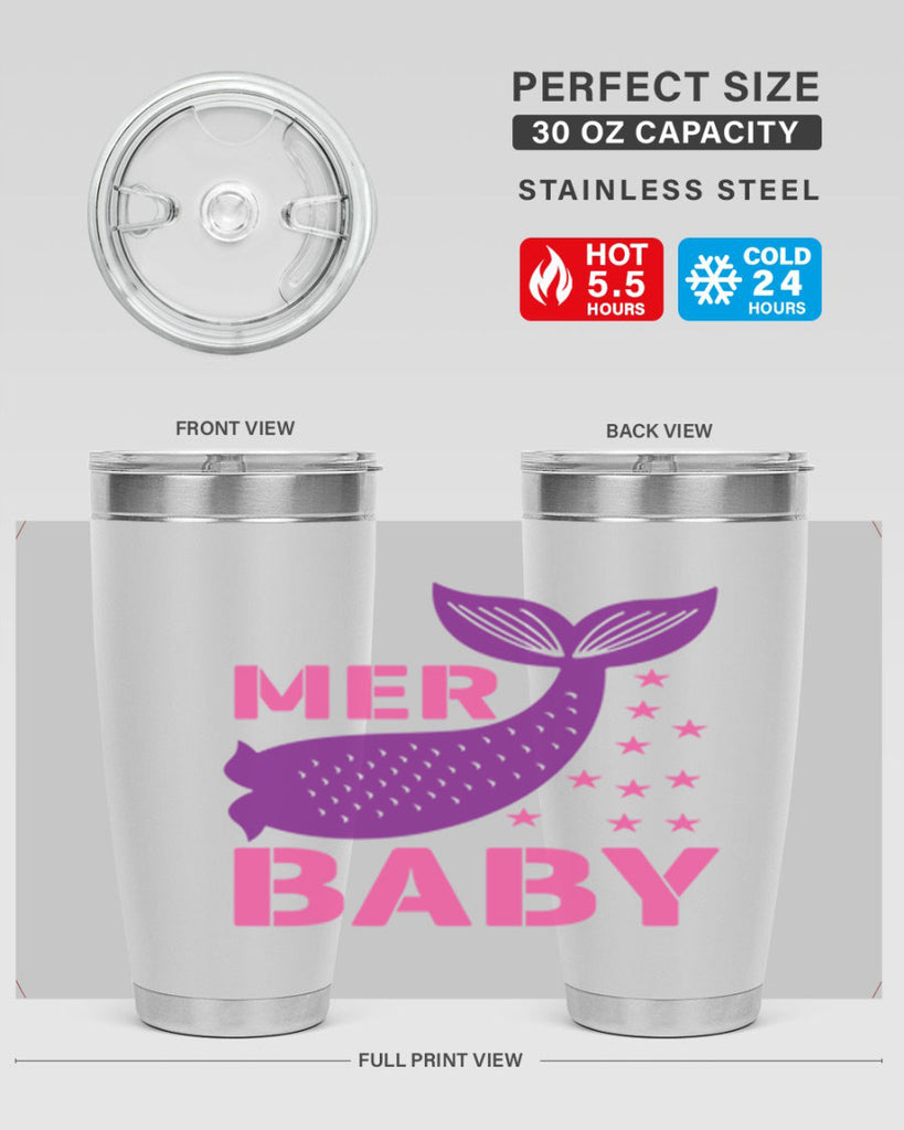 Mer Baby 321#- mermaid- Tumbler