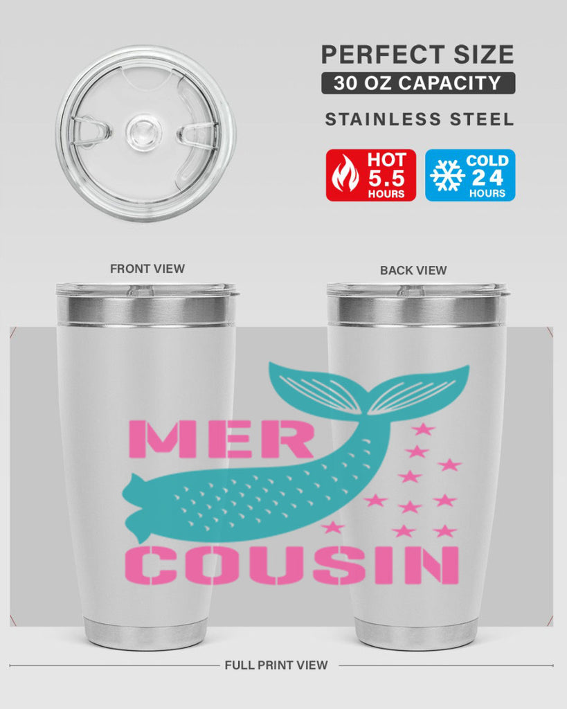 Mer Cousin 324#- mermaid- Tumbler