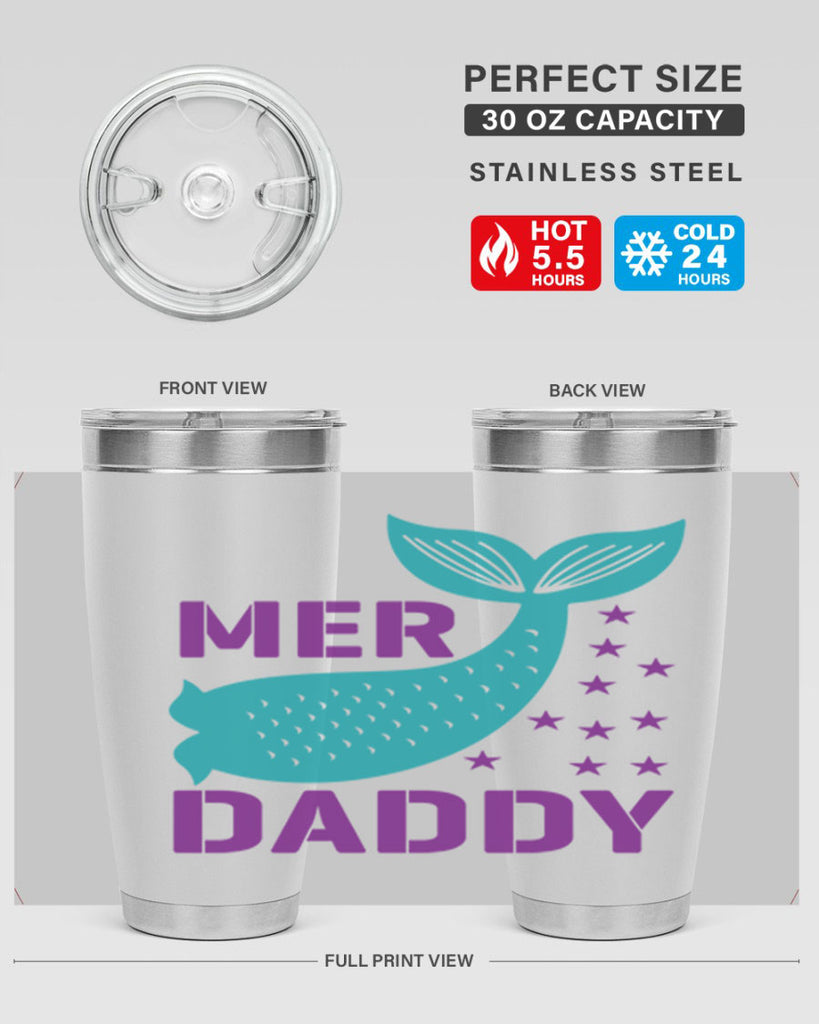 Mer Daddy 326#- mermaid- Tumbler