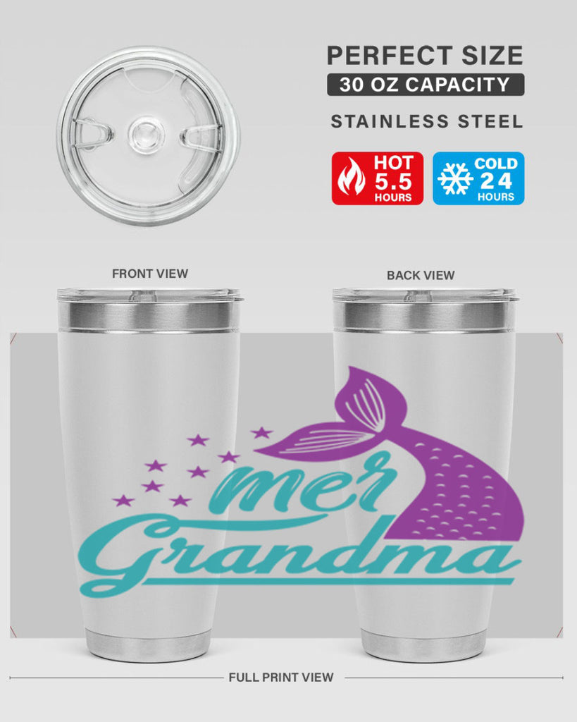 Mer Grandma 328#- mermaid- Tumbler