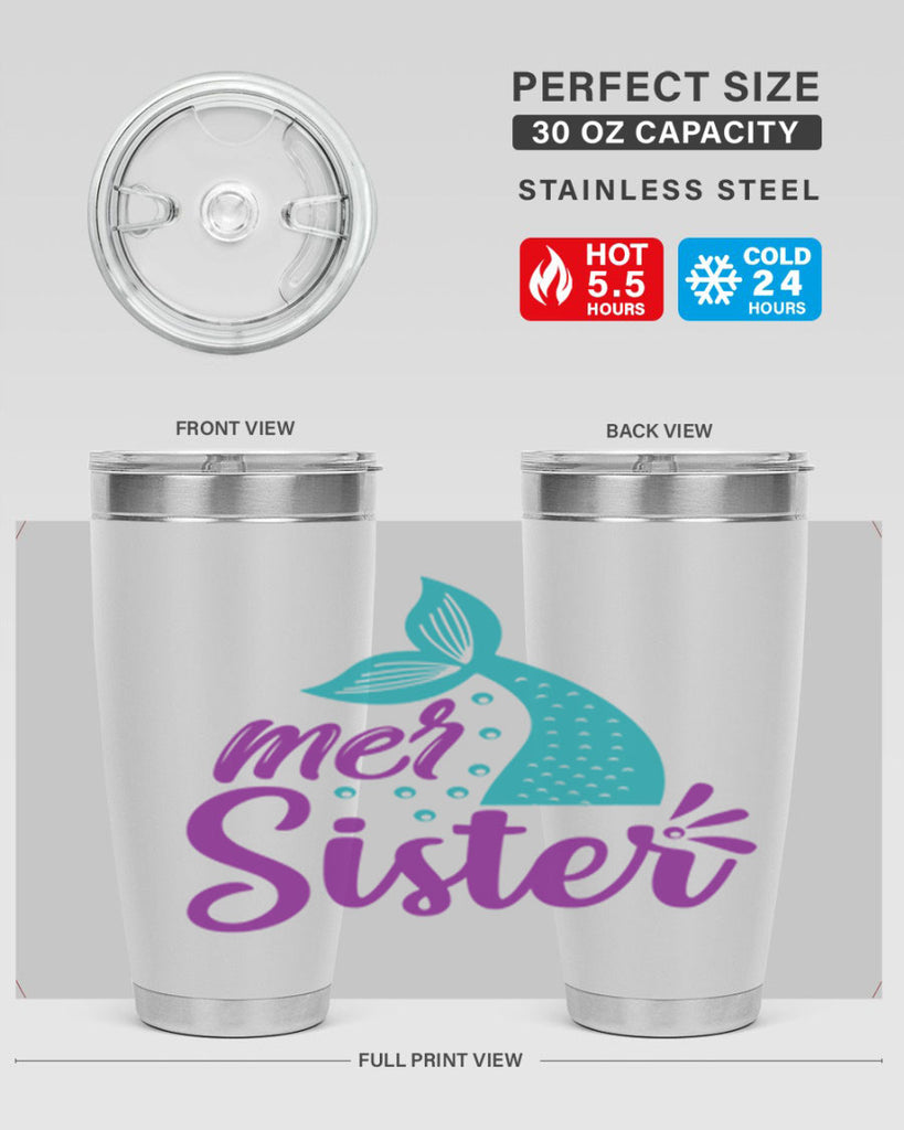 Mer Sister 346#- mermaid- Tumbler