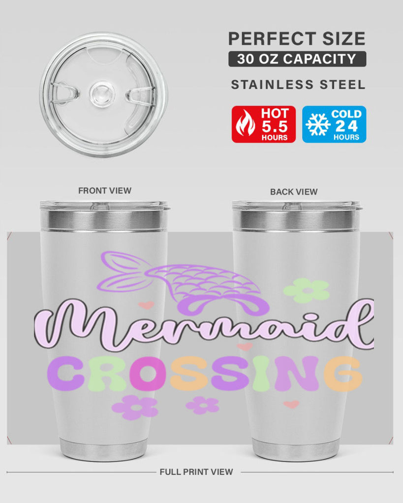 Mermaid Crossing 401#- mermaid- Tumbler