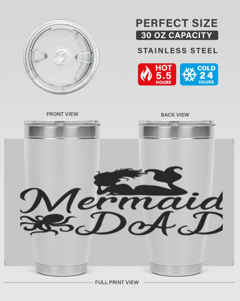 Mermaid Dad 357#- mermaid- Tumbler