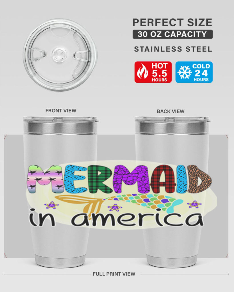 Mermaid In America 419#- mermaid- Tumbler