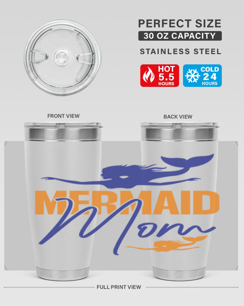 Mermaid Mom 369#- mermaid- Tumbler