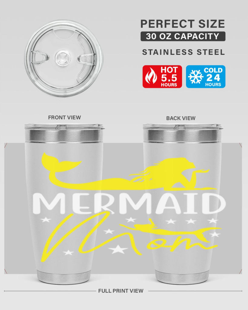 Mermaid Mom 370#- mermaid- Tumbler